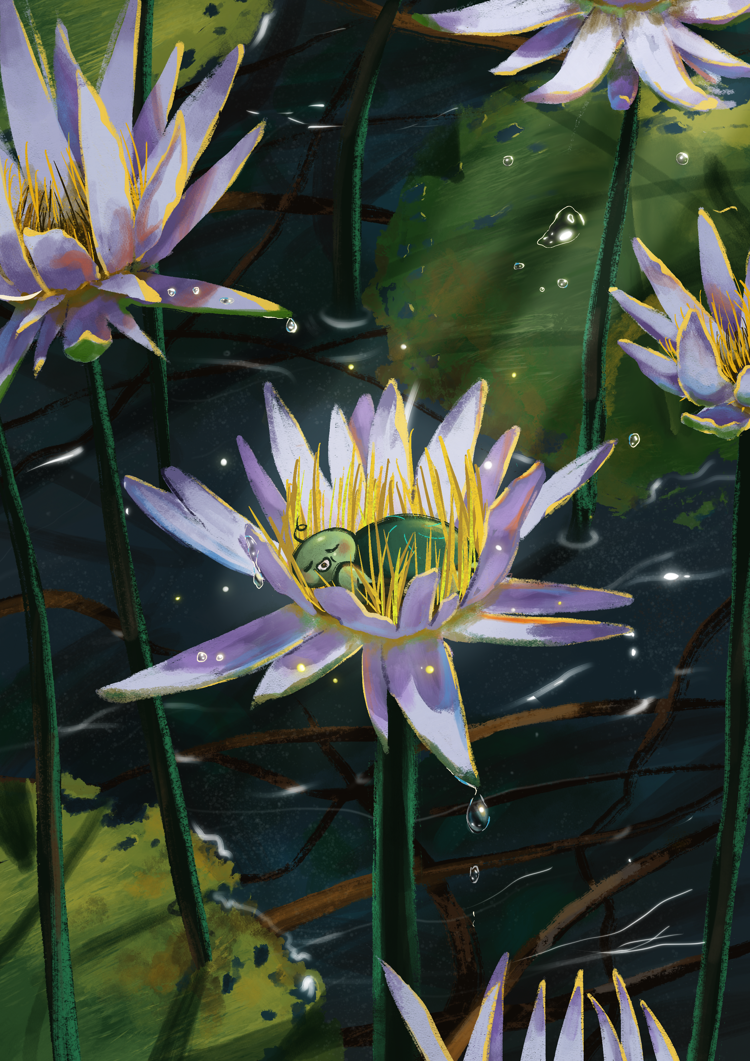 Water lily artwork
