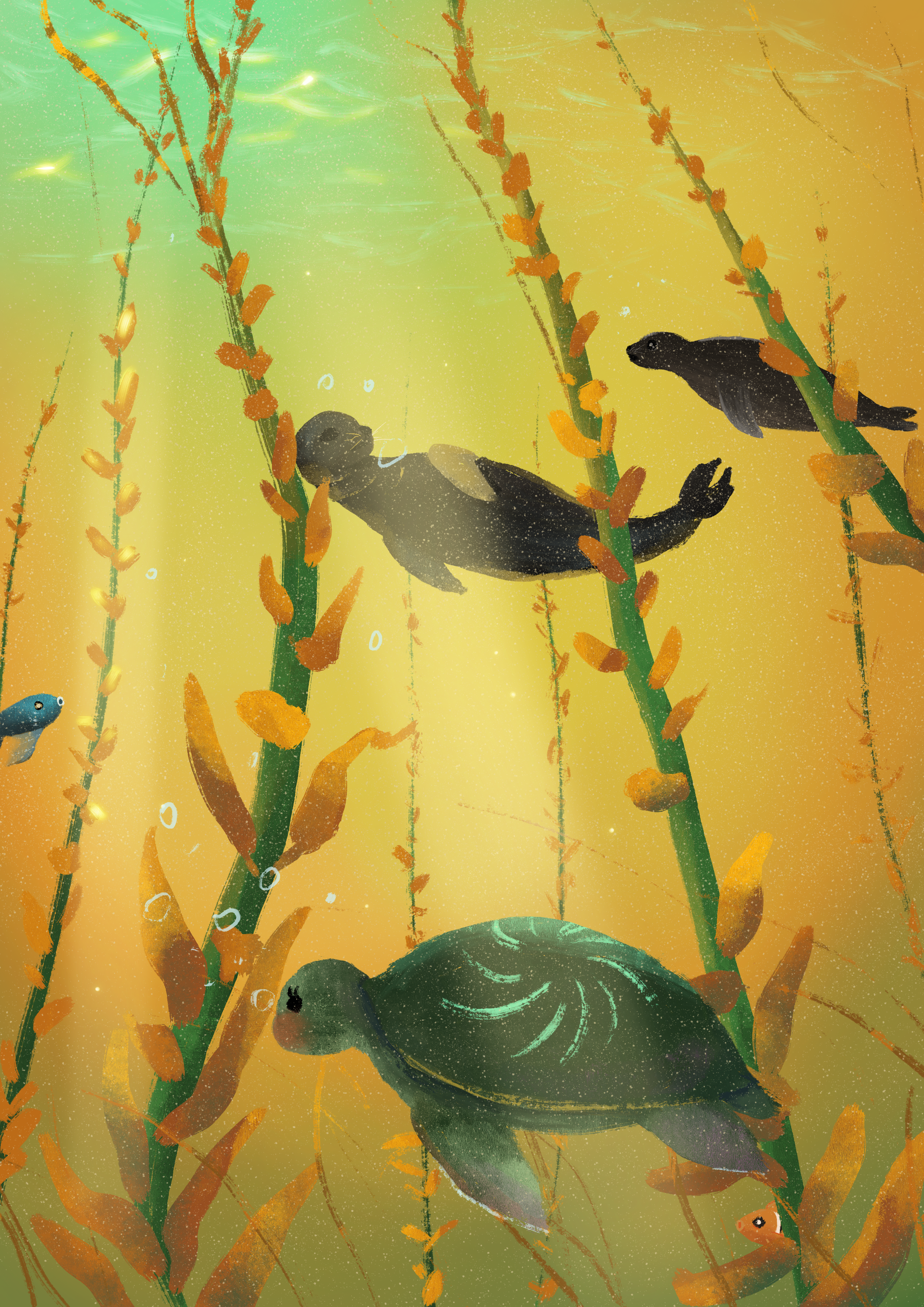 Sea turtle artwork